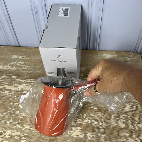 Turkish Coffee Pot Maker Stainless Rubber Handle Milk Warmer Arabic Greek NEW - Picture 10 of 10